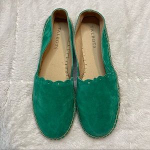 Talbots Espadrille Slip On Flat Shoes Size 7 Green